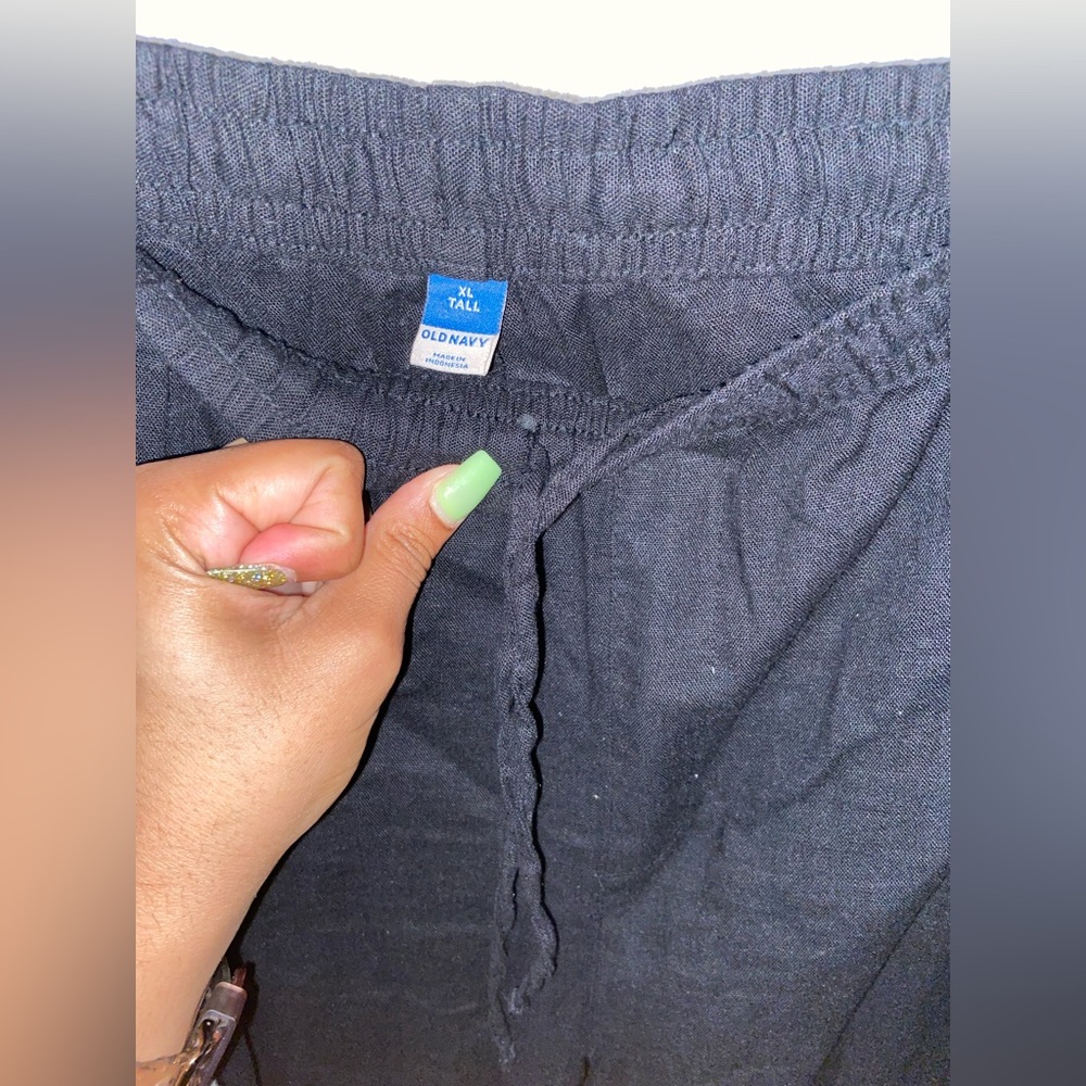 Old Navy linen blend drawstring pants (tall length)